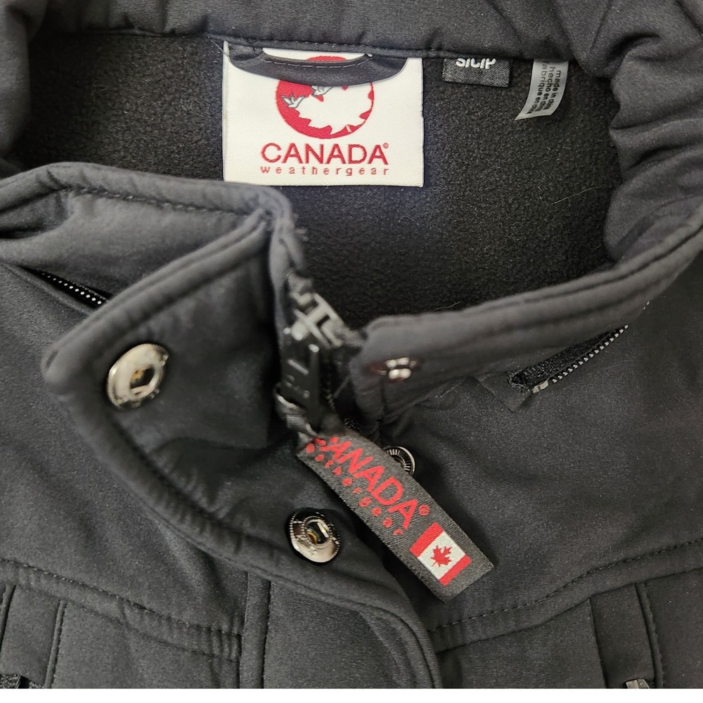 Black Softshell Long Womens Jacket Canada Weathergear - Picture 9 of 12